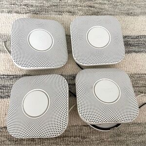 Google Nest Protect - Smart Smoke Detector 2nd Gen Wired - White Set of 4